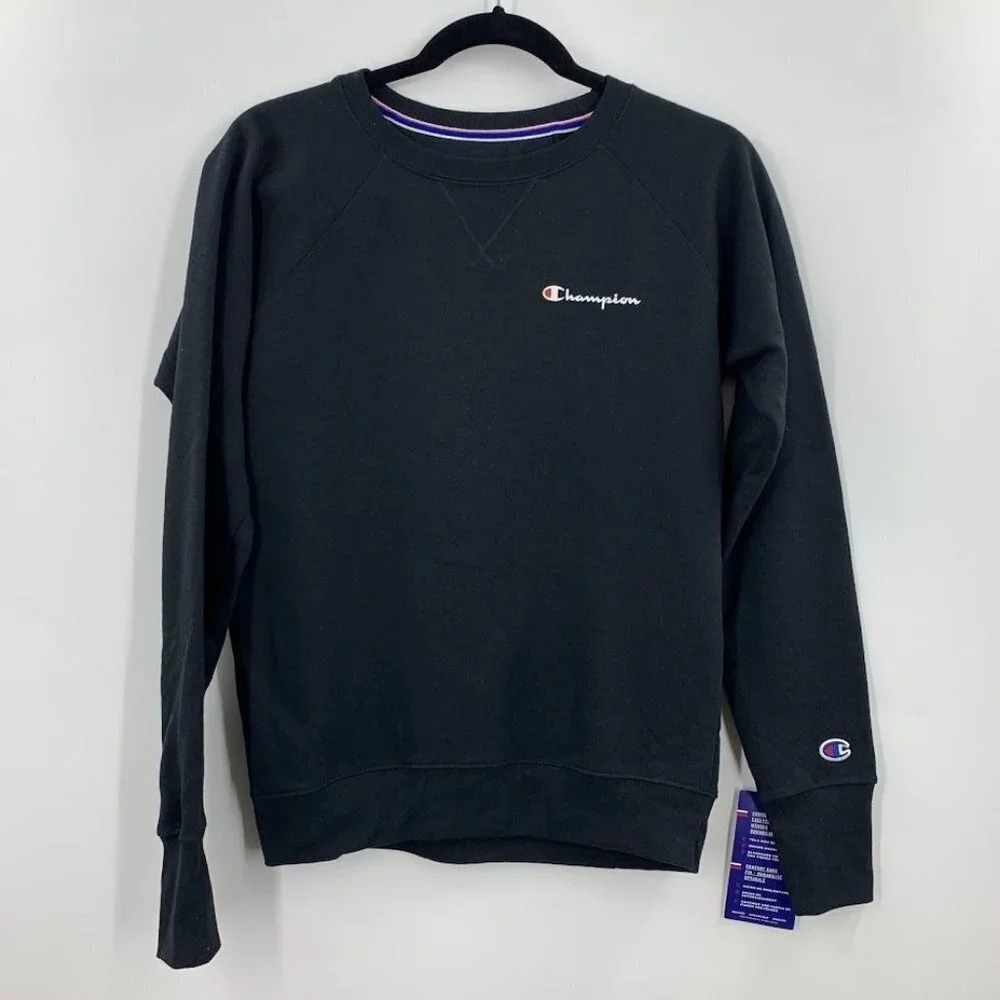 Champion Mens Powerblend Classic Logo Crew Neck Long Sleeve Sweatshirt SZ XS NWT